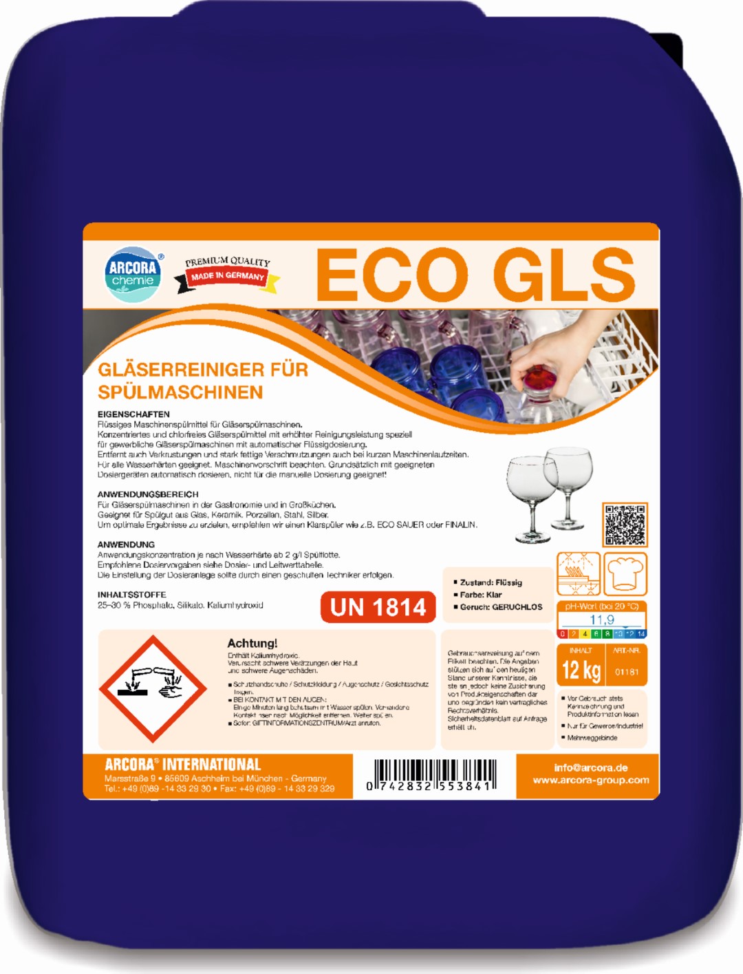 Eco GLS | Gläserreiniger für Spülmaschinen  | 12 kg