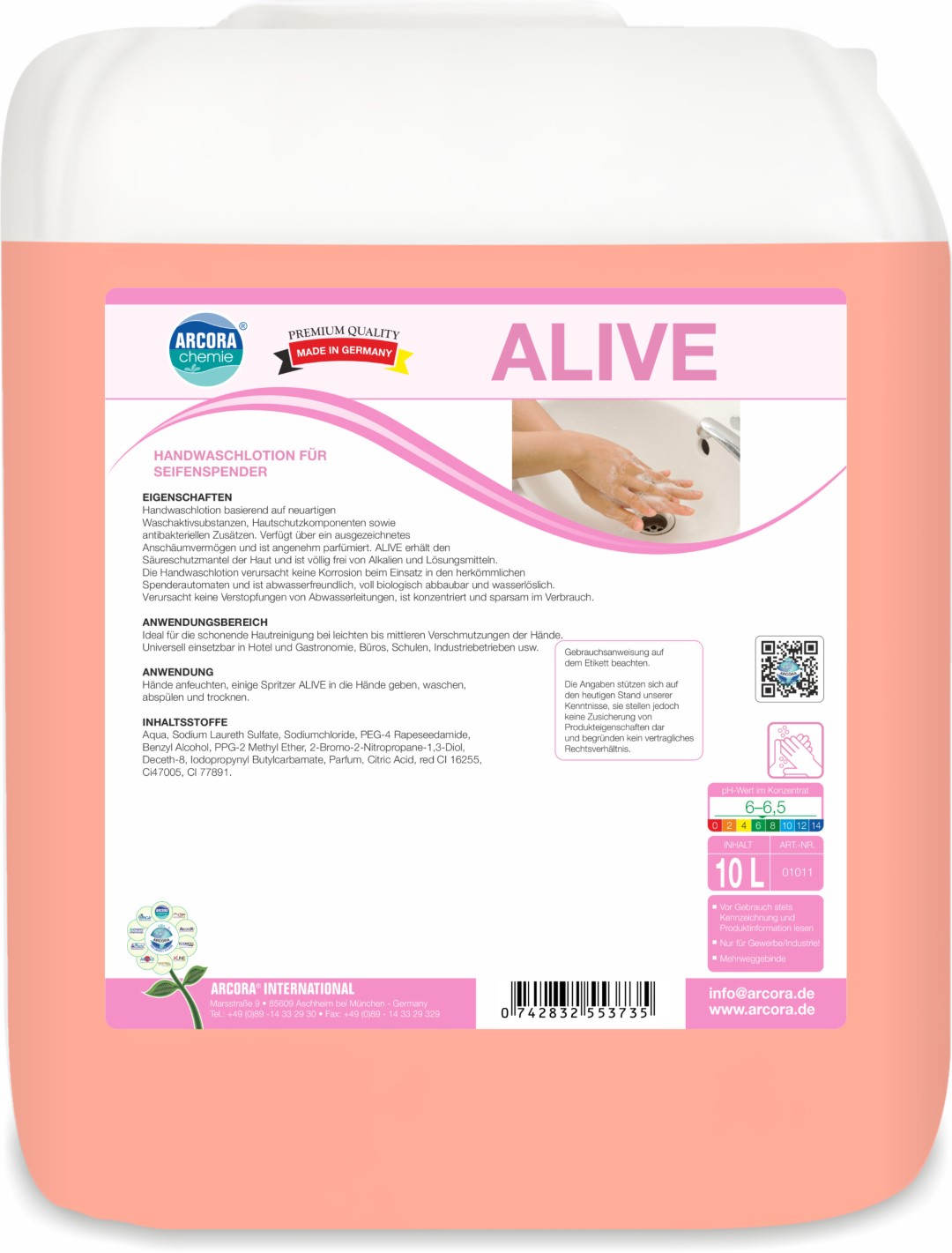 Alive | Handwaschlotion | 10 Liter Kanister