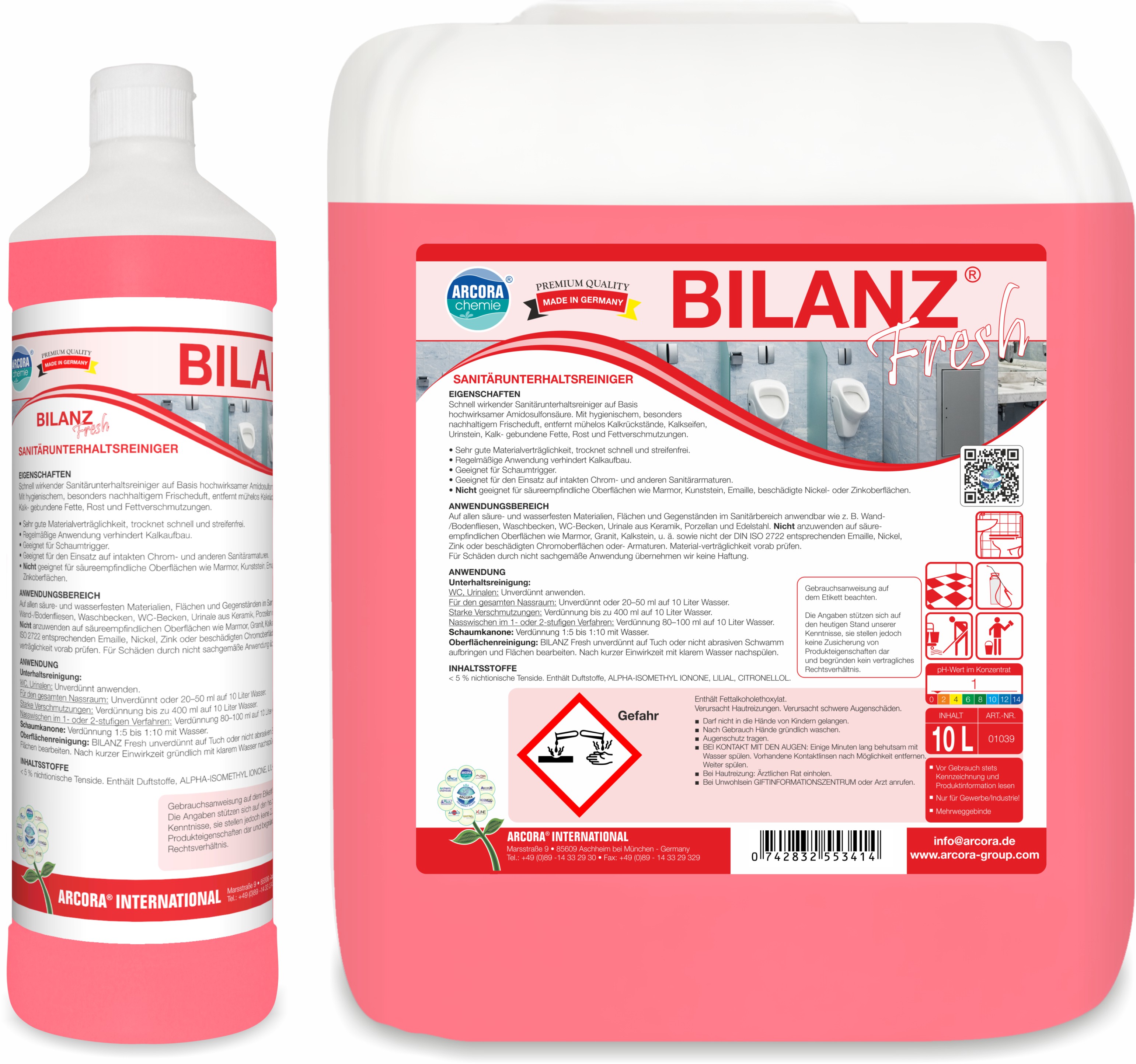 Bilanz Fresh | Sanitärreiniger | 1 Liter Flasche